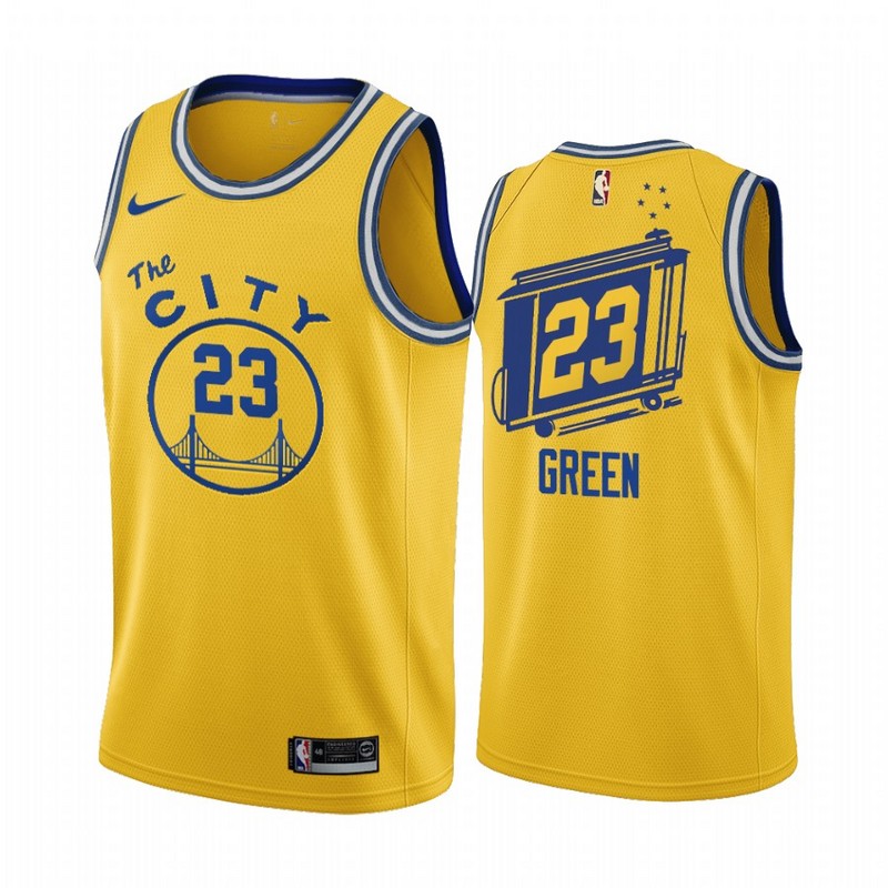 Men Golden State Warriors #23 Green yellow Game new Nike NBA Jerseys->customized nba jersey->Custom Jersey